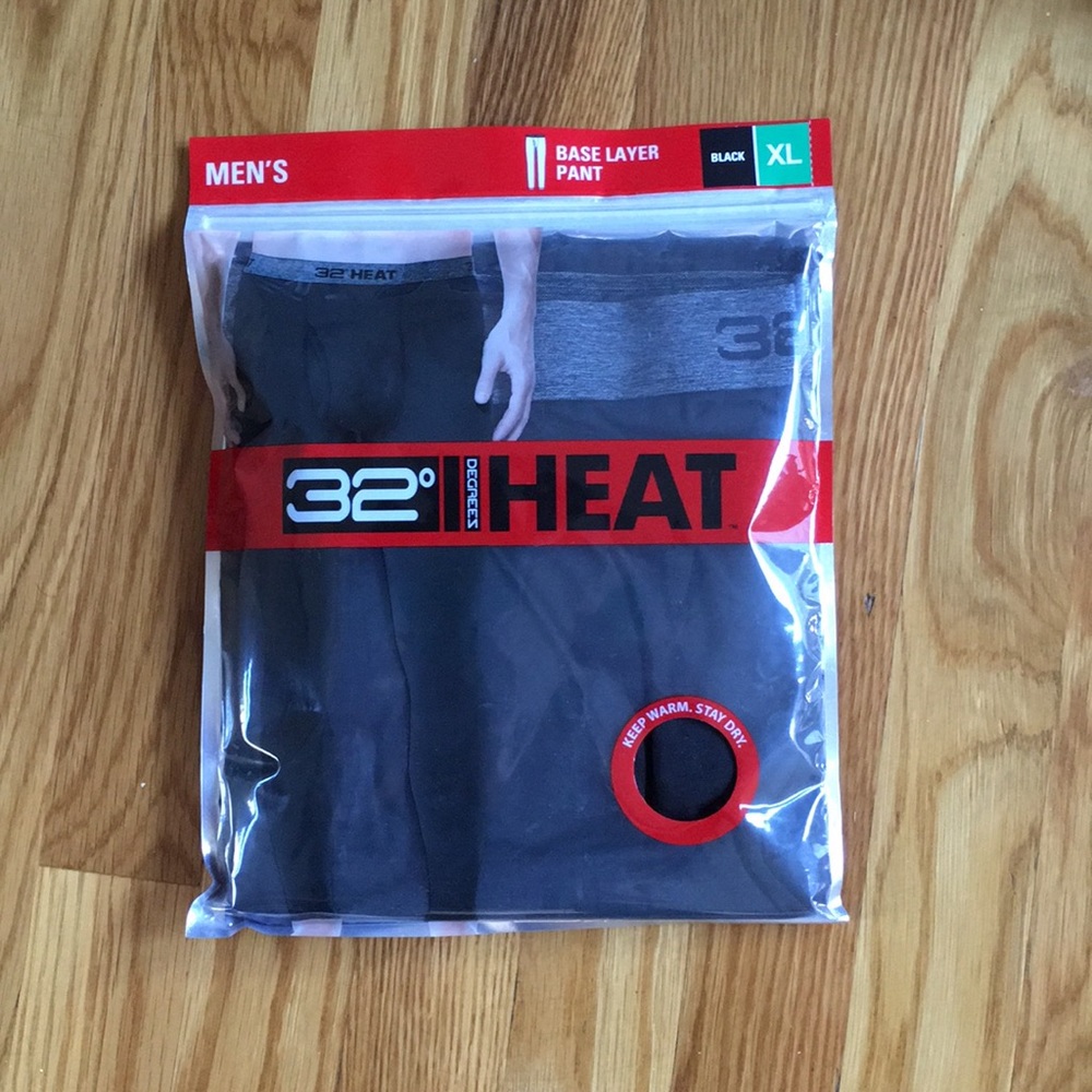 32 degrees men’s base layer pant, xl